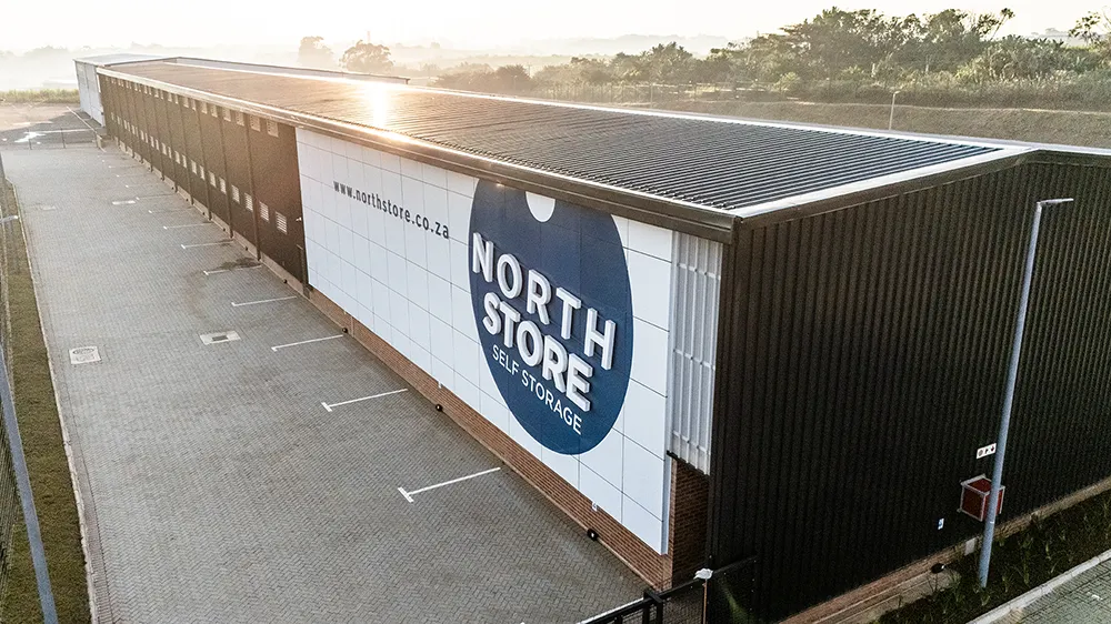 Above view of North Store's self storage facility on KZN's North Coast